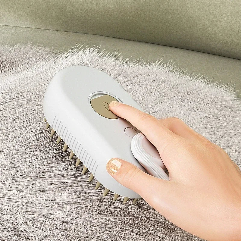 MistPaw™ 3-in-1 Pet Mist Grooming Brush for Dogs & Cats