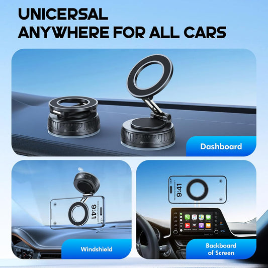 VacGrip 360™ Vacuum Magnetic Car Phone Mount