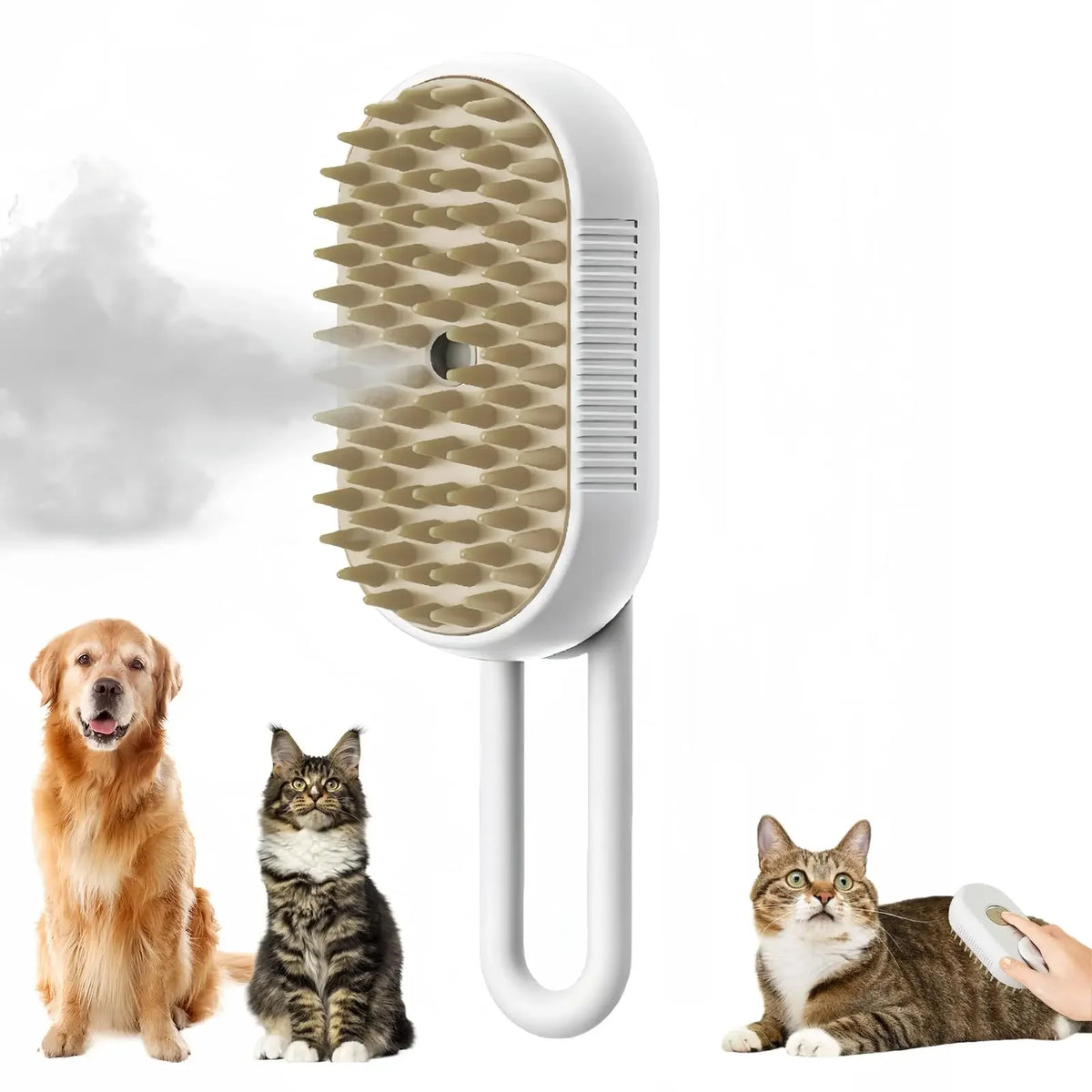 MistPaw™ 3-in-1 Pet Mist Grooming Brush for Dogs & Cats